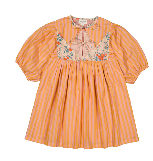 Louis Louise Pauly Cotton Dress - Pink/Orange Stripe