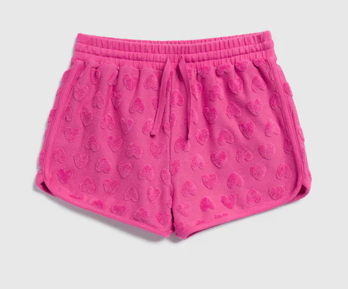 Splendid Girls Loopy Terry Heart Shorts