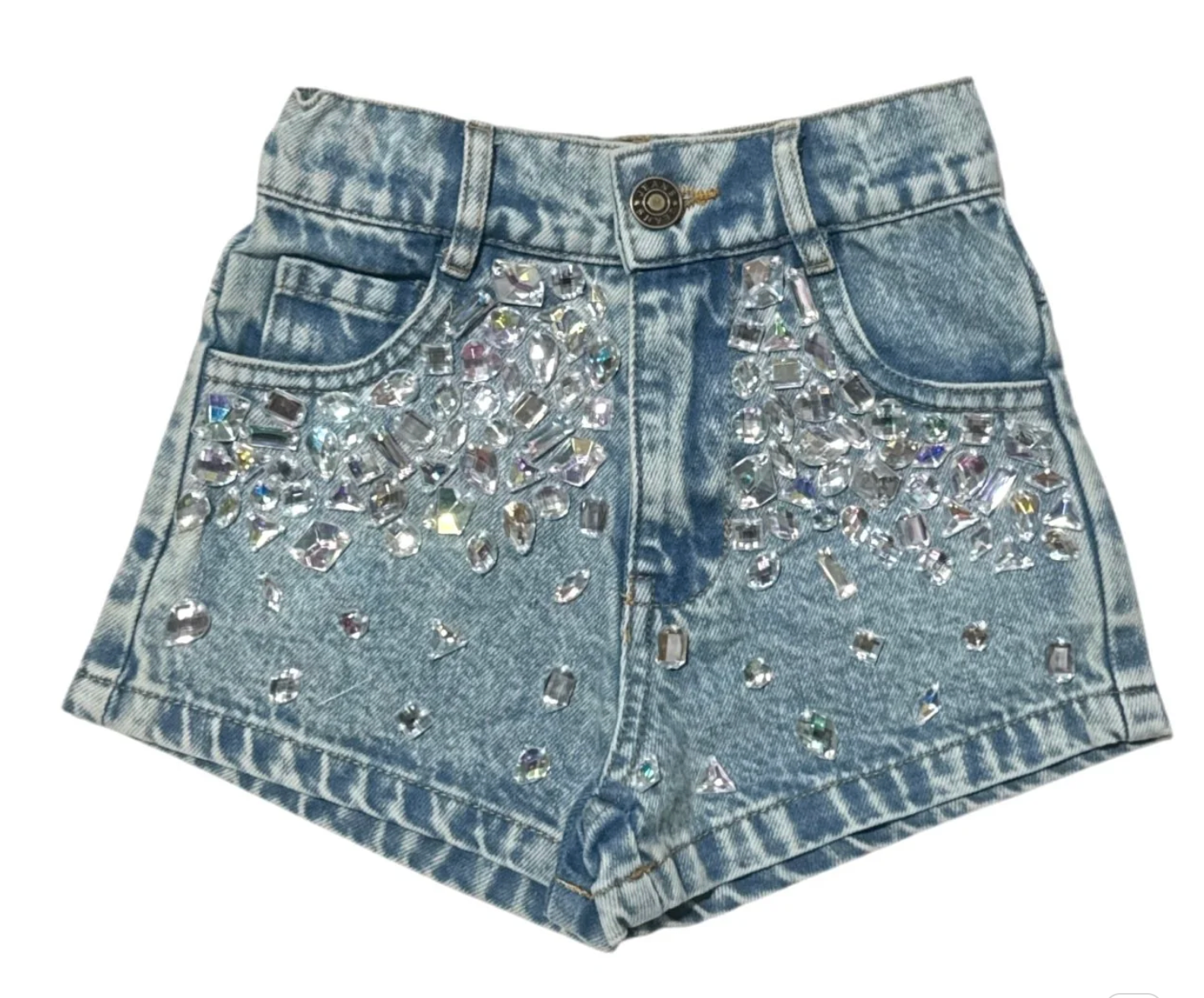 Mini Dreamers Zoe Gemstone Denim Shorts