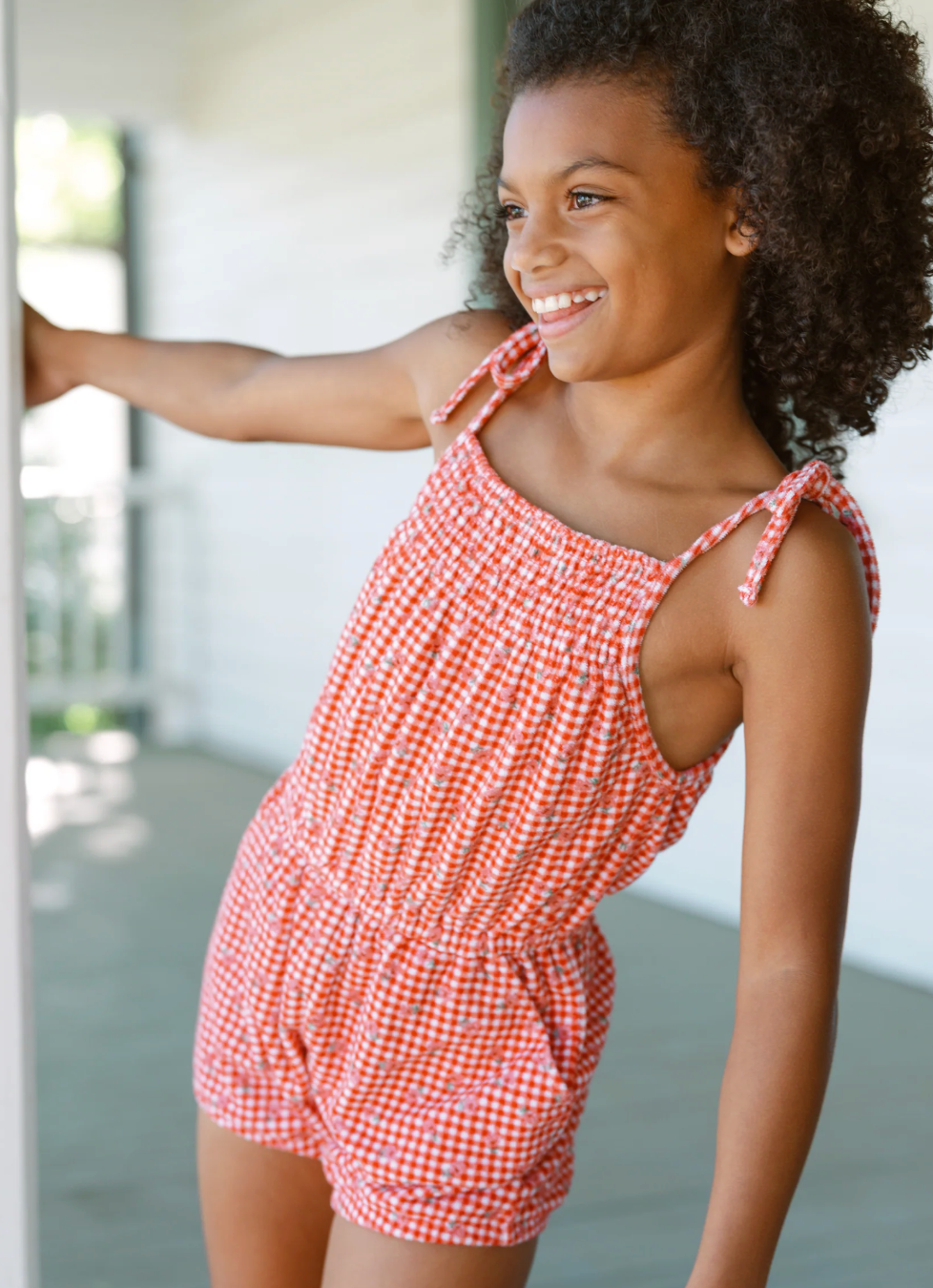 Minnow Girls Cranberry Gingham French Terry – Pitt Street Kids