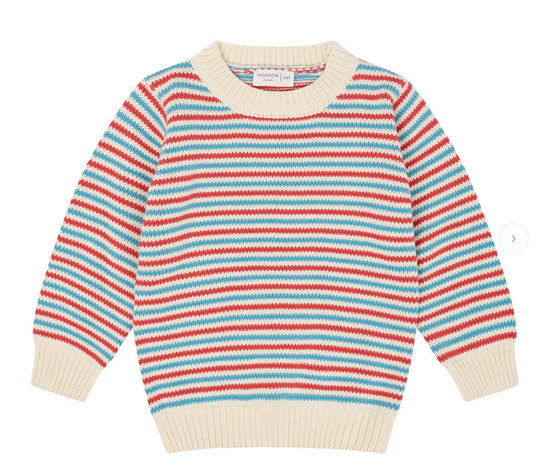 Minnow Unisex Marina Stripe Knit Sweater