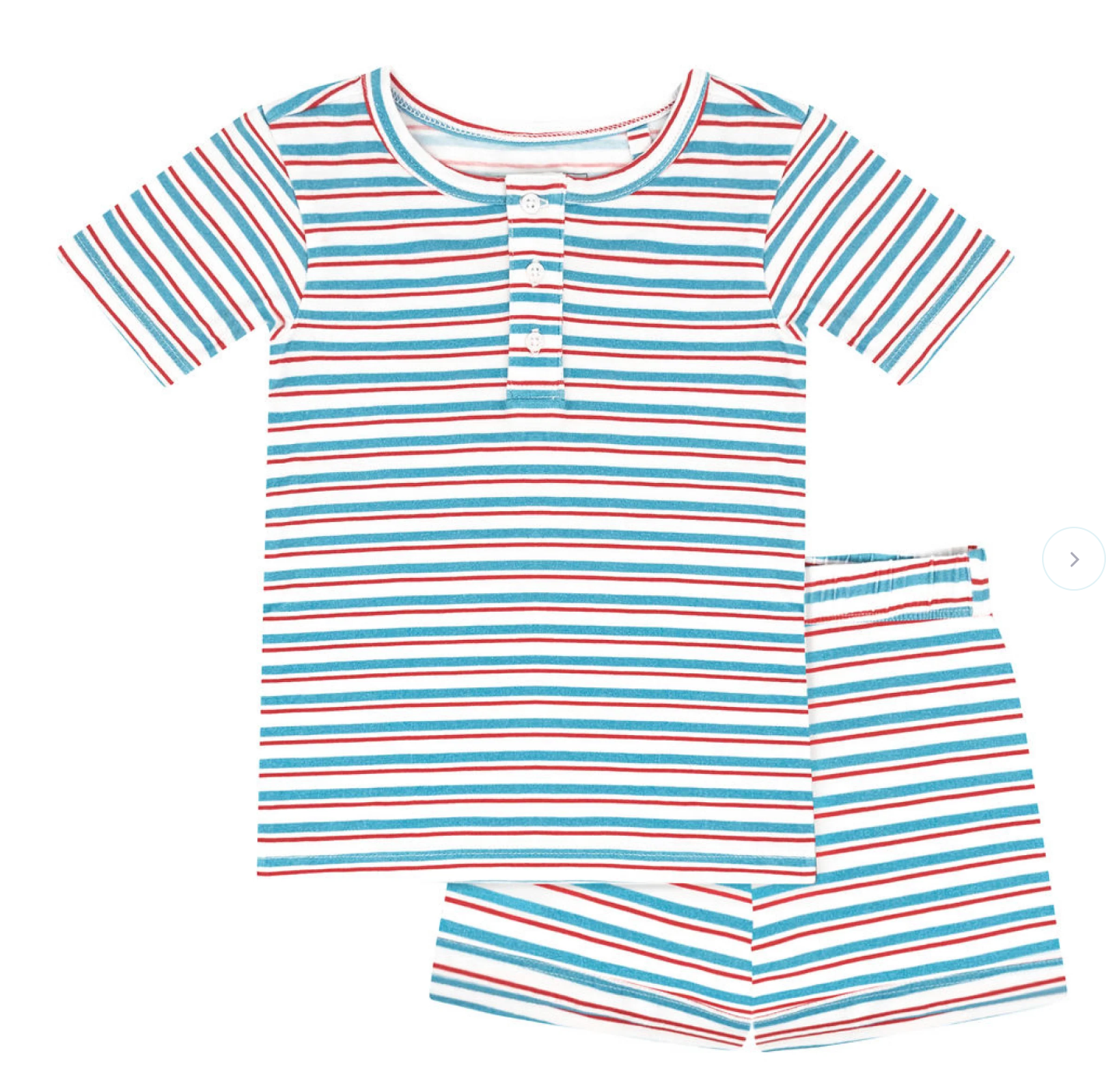 Minnow Unisex Jetty Stripe Shirt and Short Pima Pajama Set