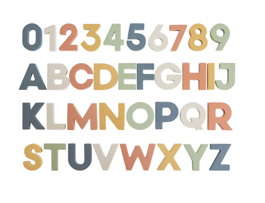 Mushie Letters & Numbers Bath Play Set