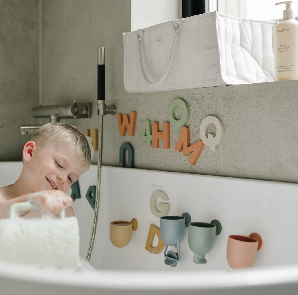 Mushie Letters & Numbers Bath Play Set