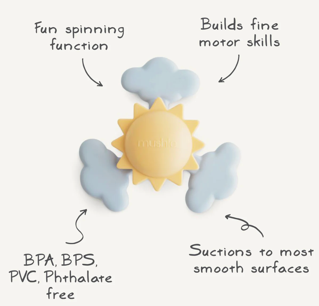 Mushie Sunshine Suction Spinner Toy