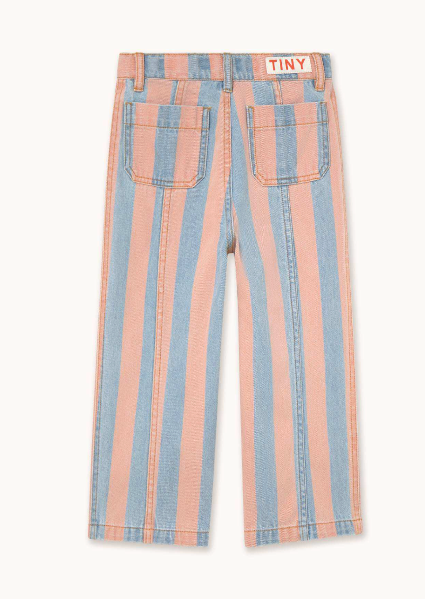 Tiny Cottons Pink Stripes Denim Pant Vanilla