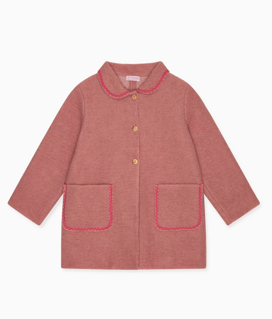 La Coqueta Dusty Pink Henrietta Girl Coat
