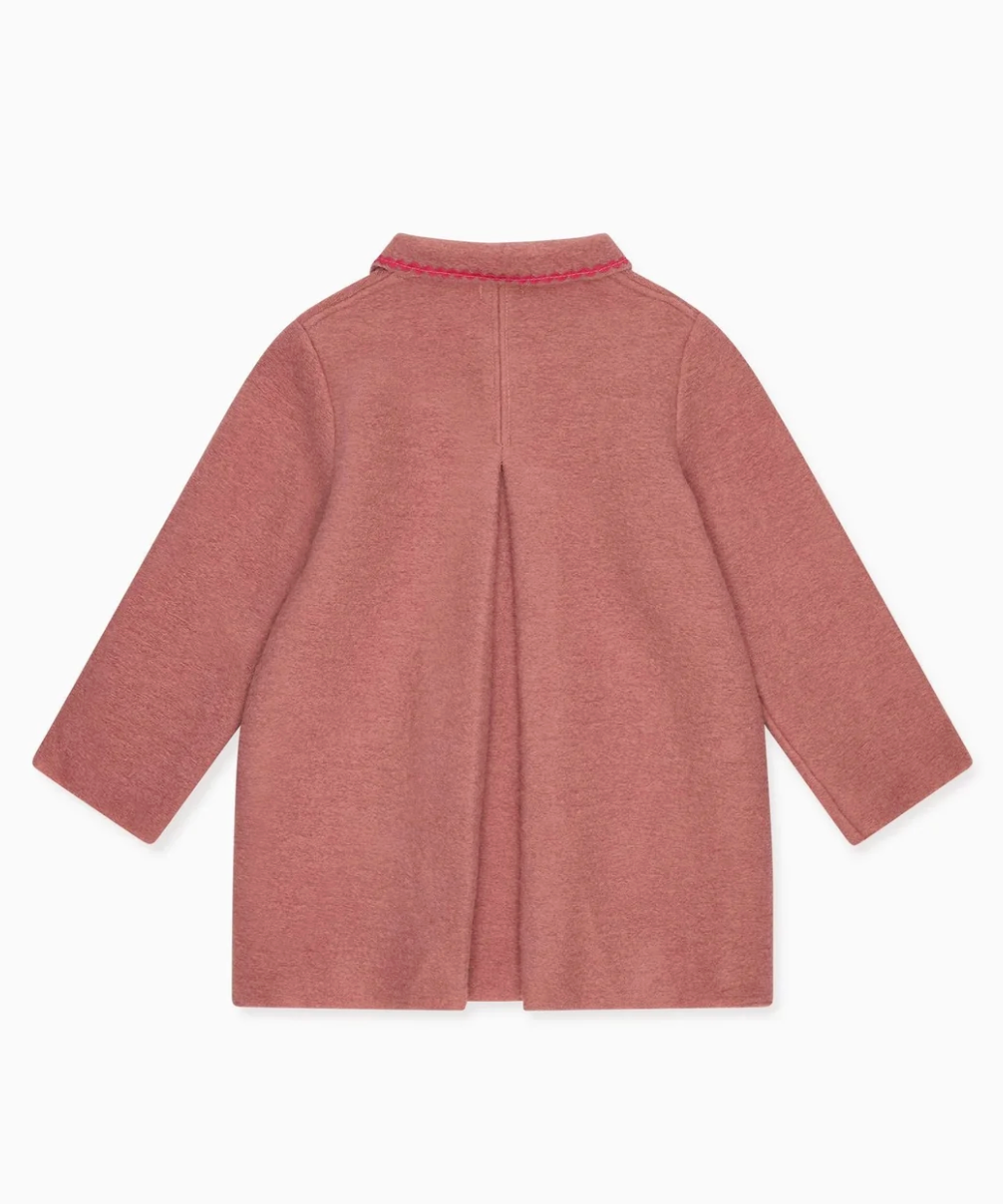 La Coqueta Dusty Pink Henrietta Girl Coat