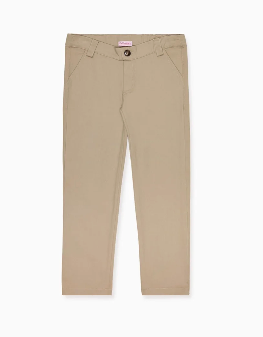 La Coqueta Beige Elio Boy Chinos