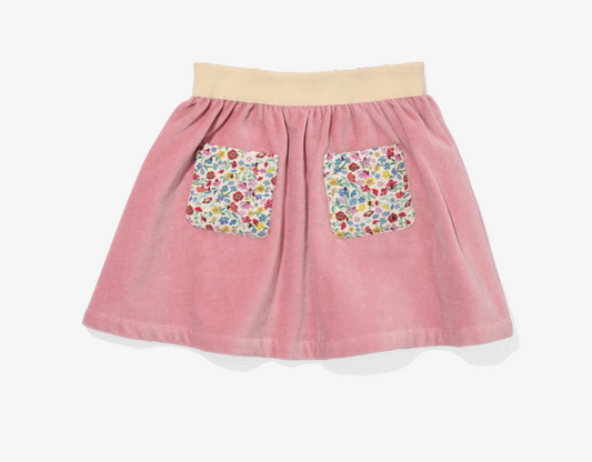 Oso & Me Carter Skirt - Burgandy Coneflower Floral