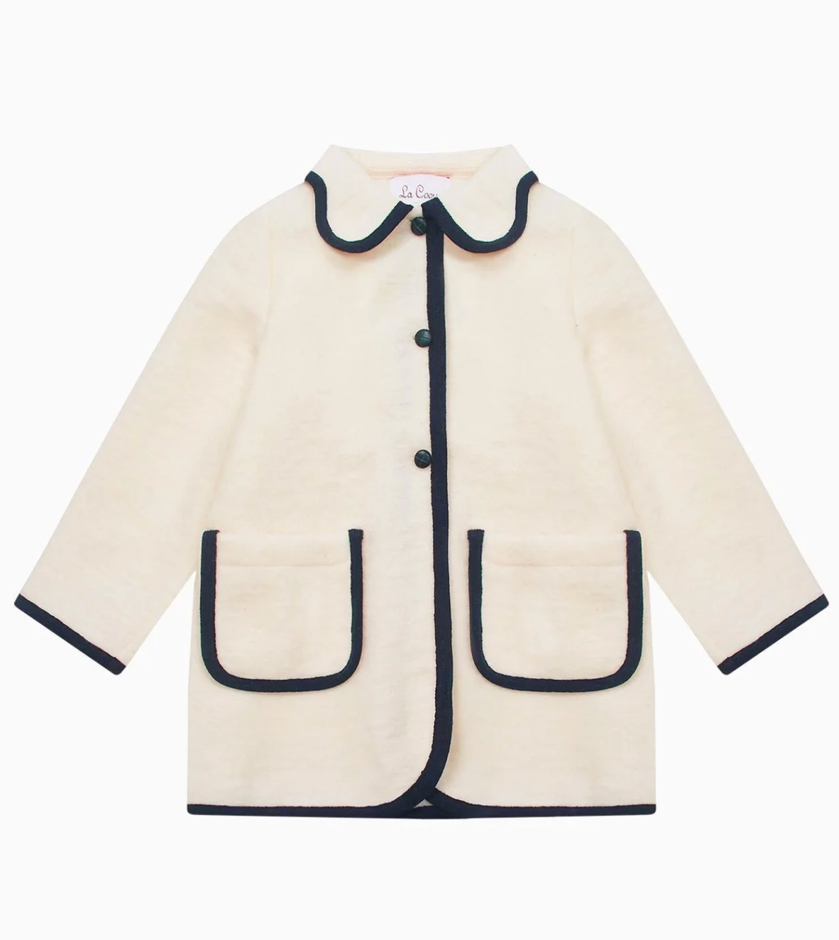 La Coqueta Ivory Sophia Girl Coat
