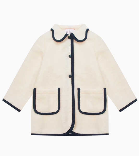 La Coqueta Ivory Sophia Girl Coat