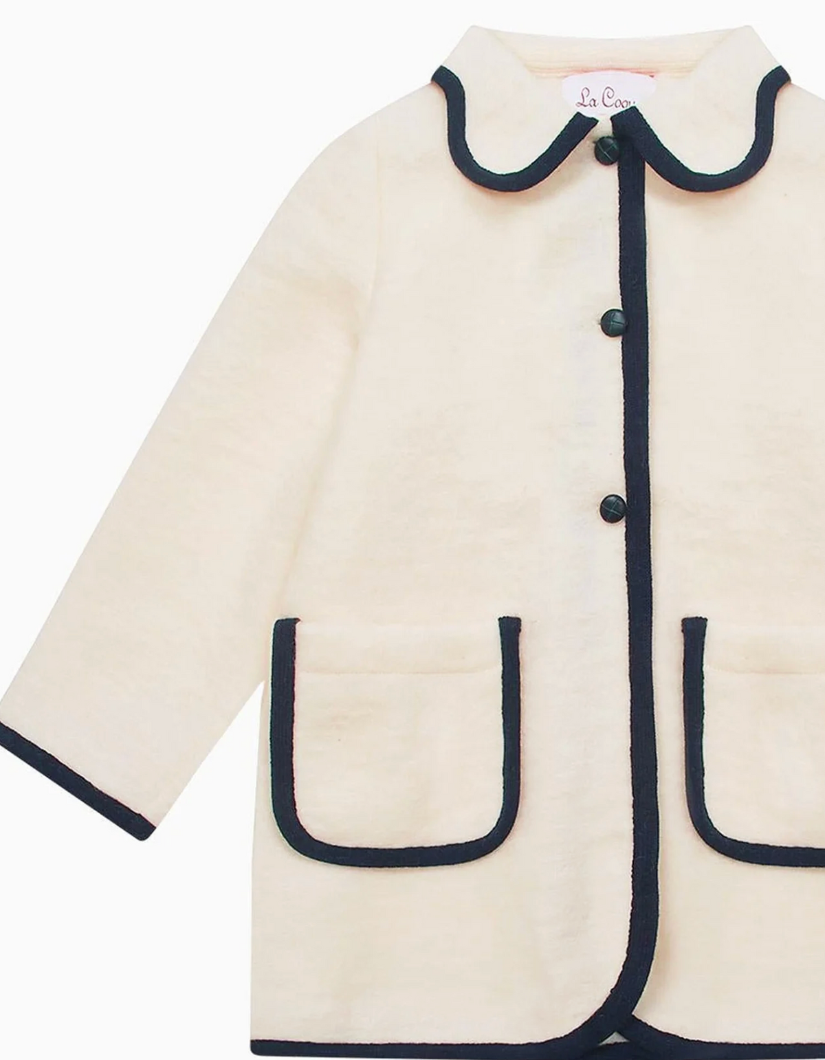 La Coqueta Ivory Sophia Girl Coat