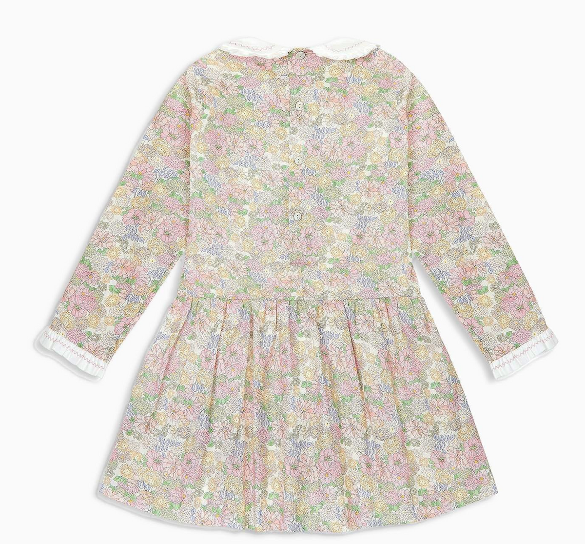 La Coqueta Pink Floral Laura Girl Drop Waist Dress