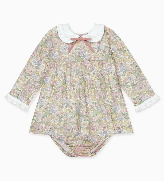 La Coqueta Pink Floral Laura Baby Girl Set