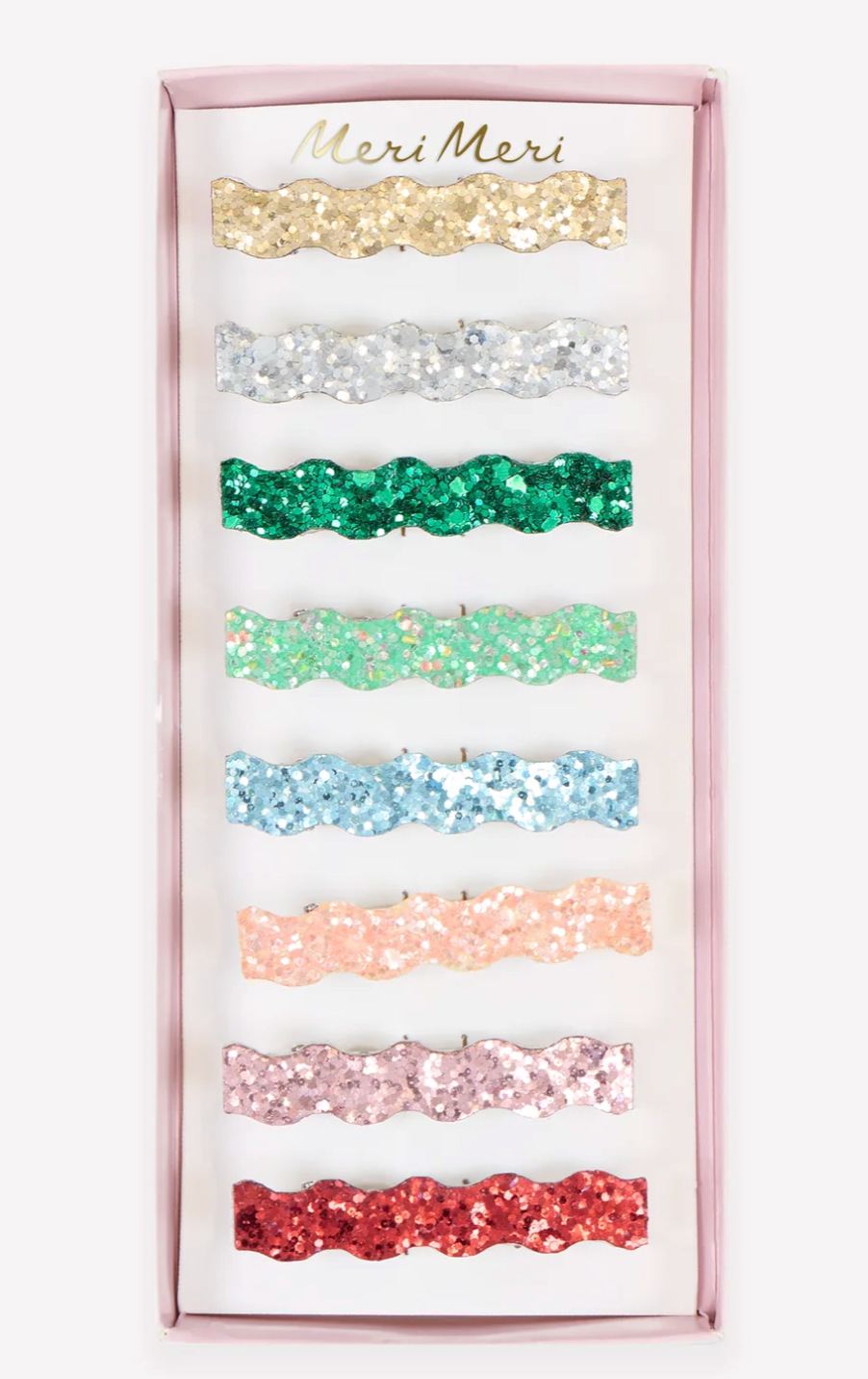 Meri Meri Glitter Covered Wavy Hair Clips