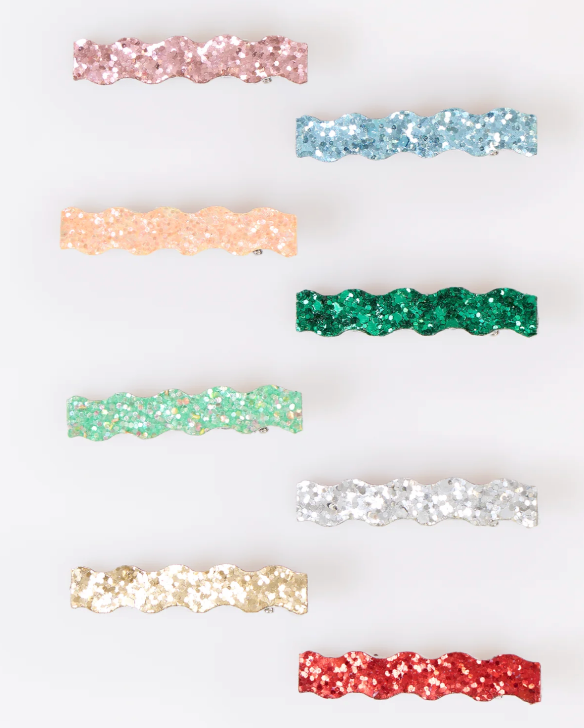 Meri Meri Glitter Covered Wavy Hair Clips