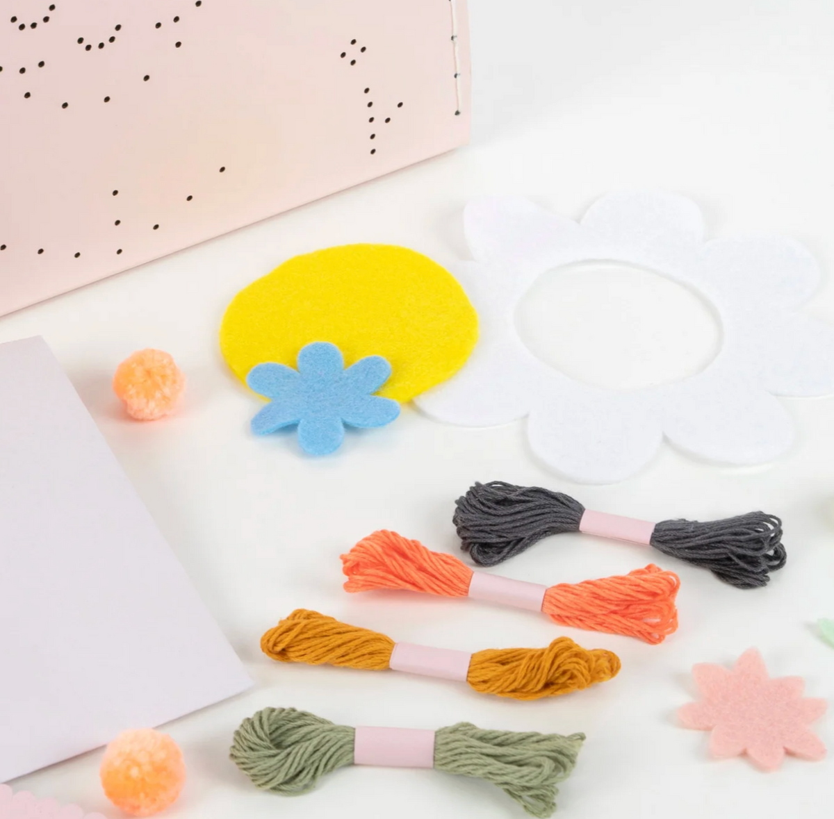 Meri Meri Flower Embroidery Suitcase Kit