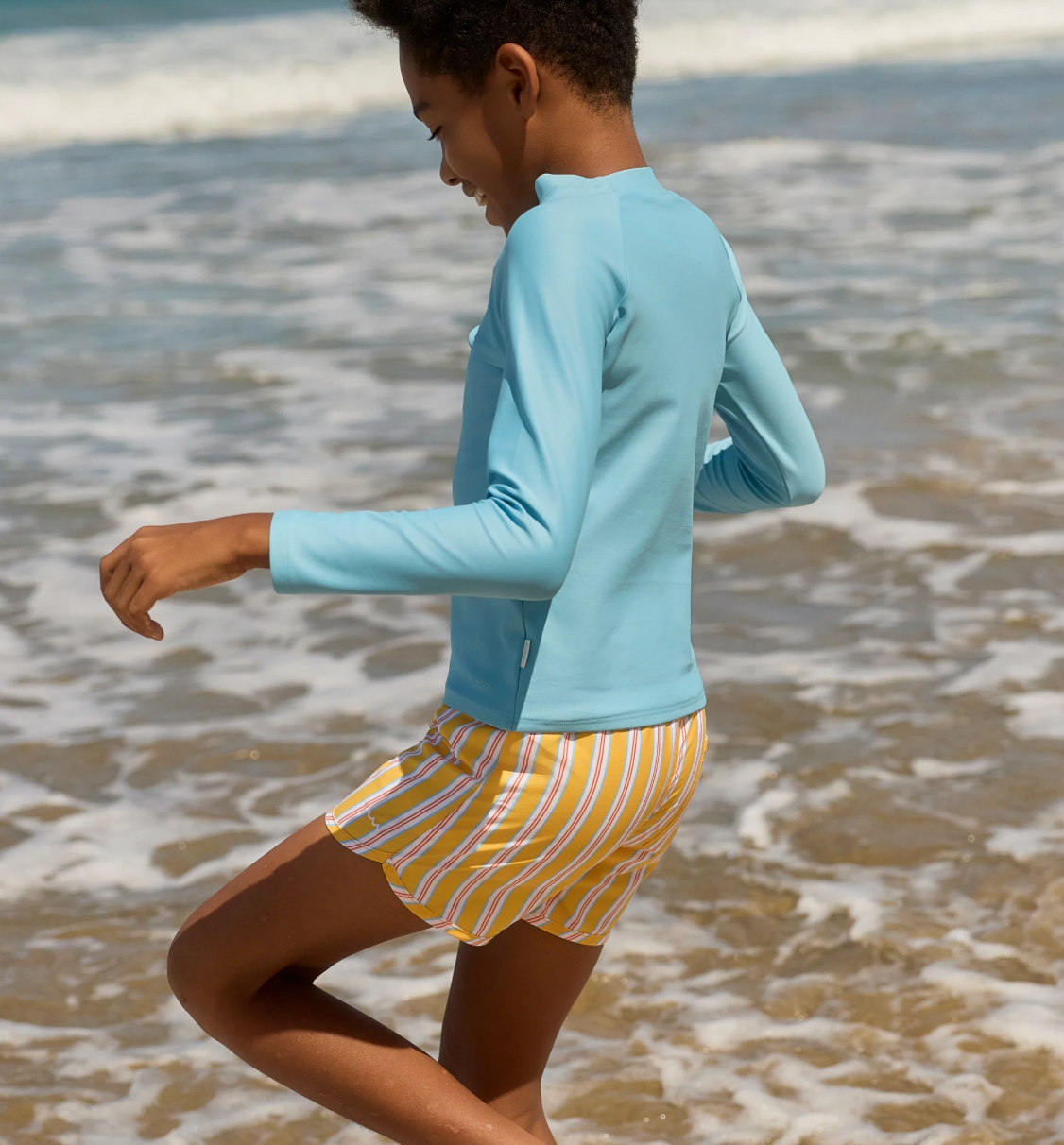 Boys Marigold Stripe Boardie