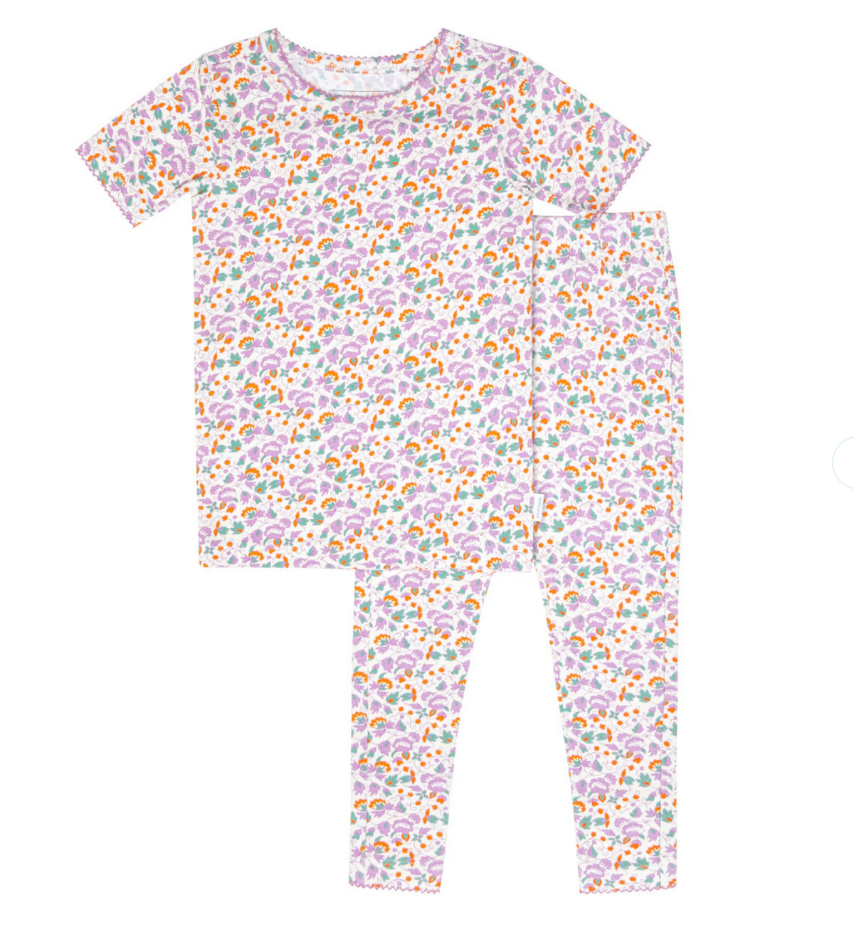 Minnow Girls Orchid Floral Pima Pajamas Set
