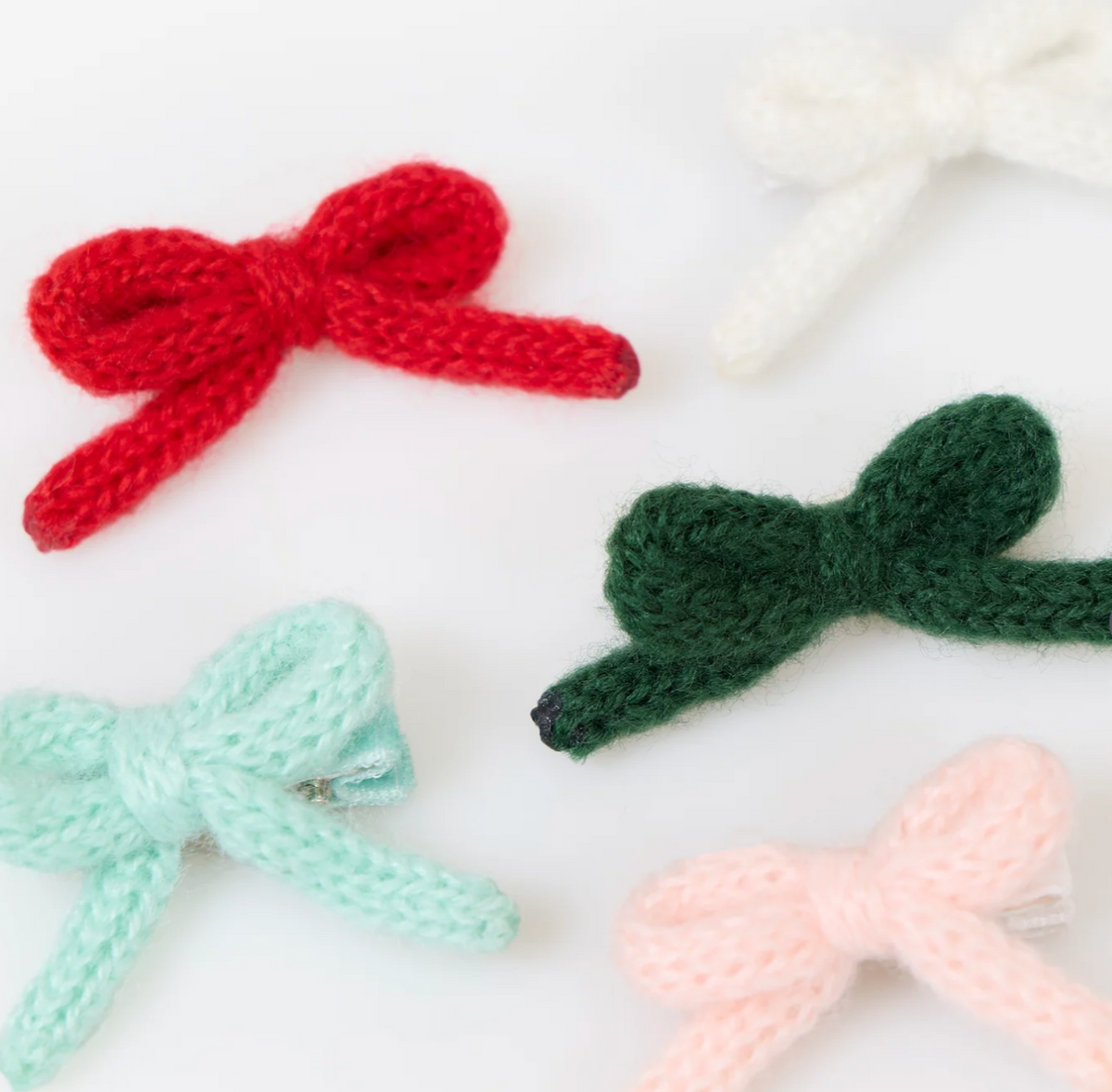 Meri Meri Knitted Bow Hair Clips
