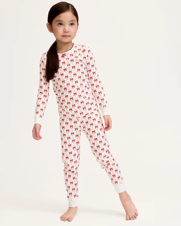 Girls Pima Snug Fit Pajama in Blissful Bows