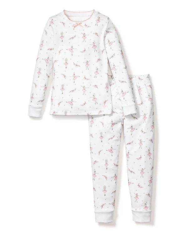 Petite Plume Kid's Pima Snug Fit Pajama Set in Sugar Plum Fairy