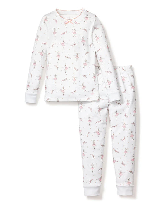 Petite Plume Kid's Pima Snug Fit Pajama Set in Sugar Plum Fairy