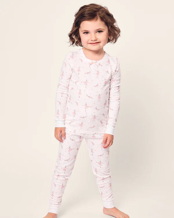 Petite Plume Kid's Pima Snug Fit Pajama Set in Sugar Plum Fairy