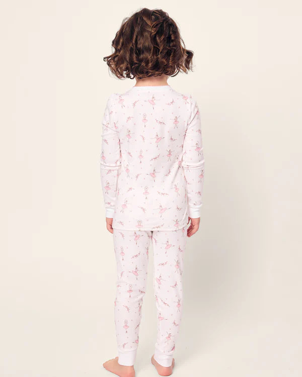 Petite Plume Kid's Pima Snug Fit Pajama Set in Sugar Plum Fairy