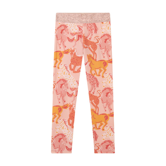 Stella McCartney Kids Girl Prairie Horses Leggings Pink