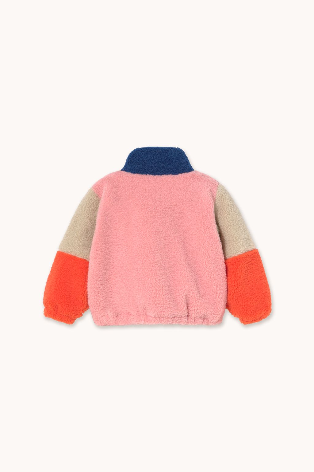Tiny Cottons Color Block Polar Sherpa Jacket Dark Blue