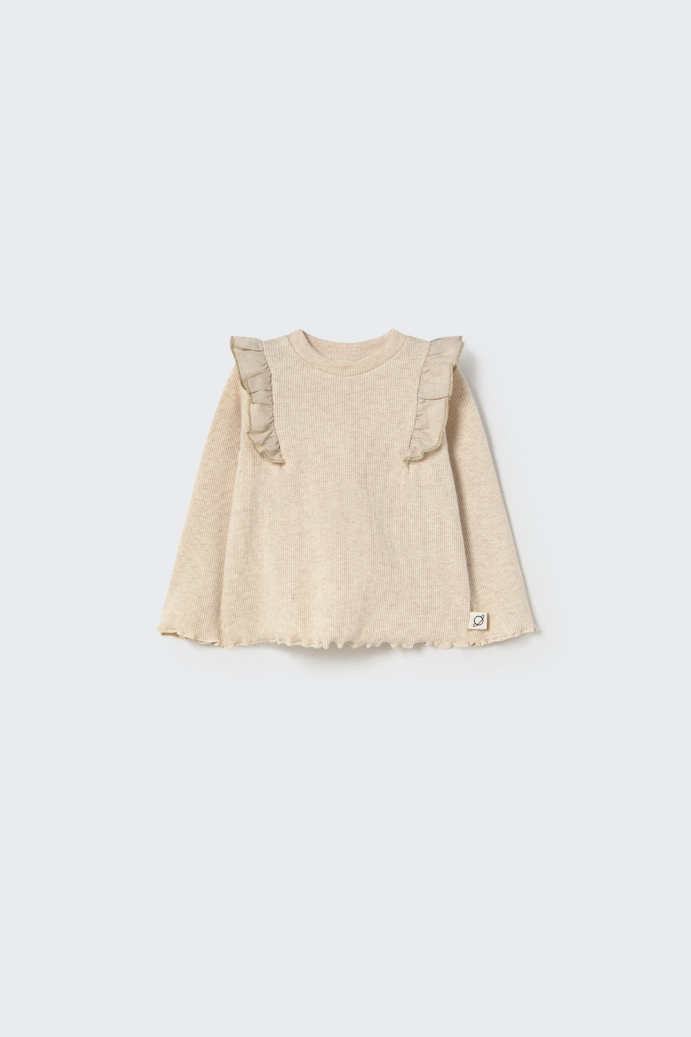 My Little Cozmo Soft Cotton Rib Baby Sweater Stone