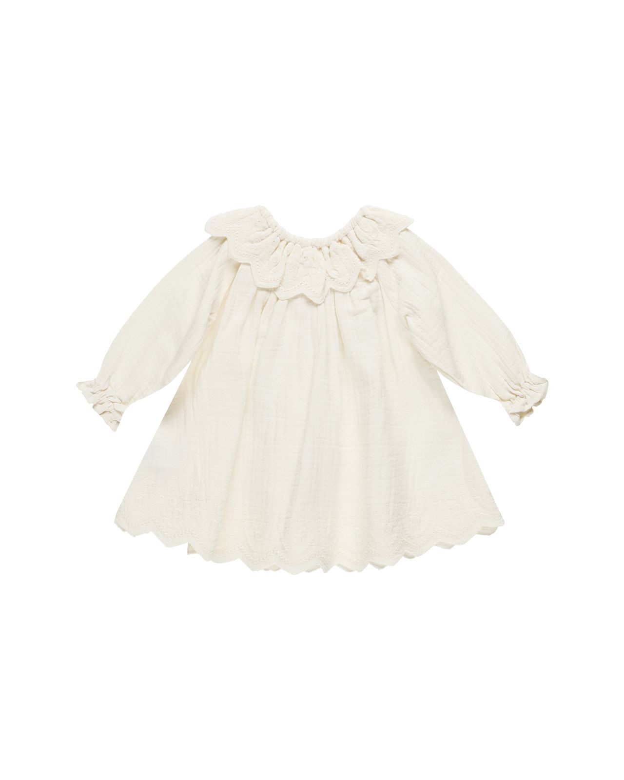 Quincy Mae Long Sleeve Isla Dress Ivory