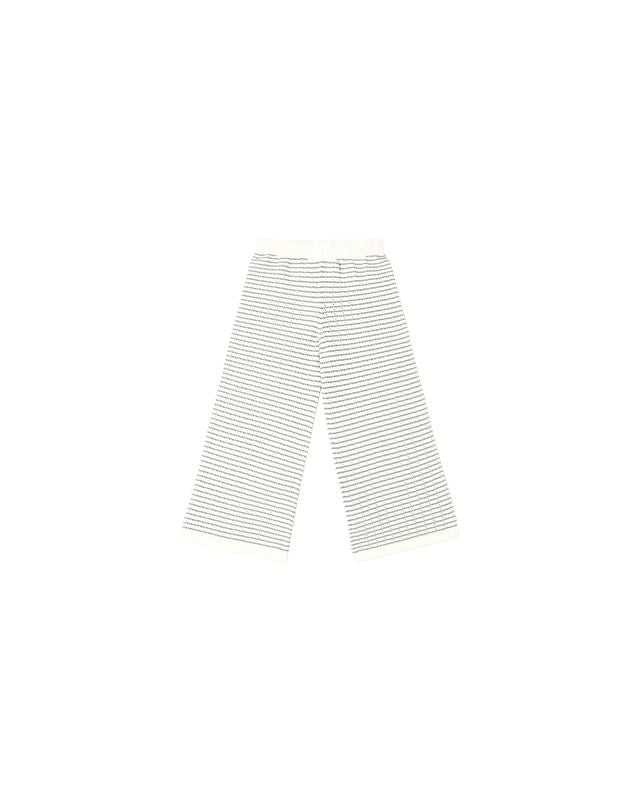 Rylee + Cru Knit Wide Leg Pant Dusty Blue Stripe