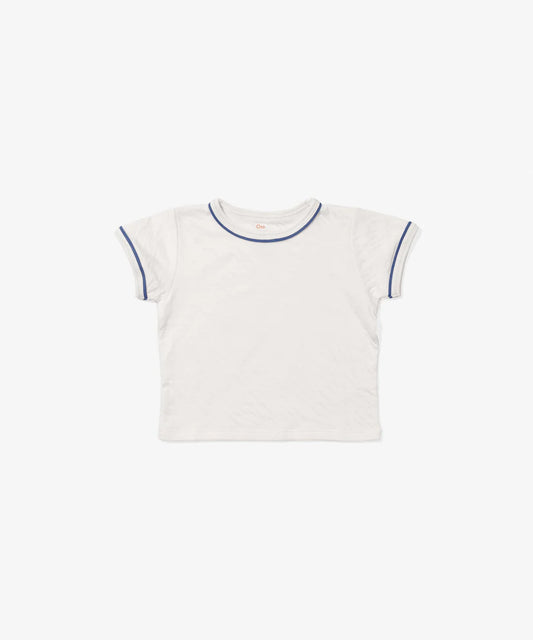 Oso & Me Willie Baby T-Shirt in Navy Piping