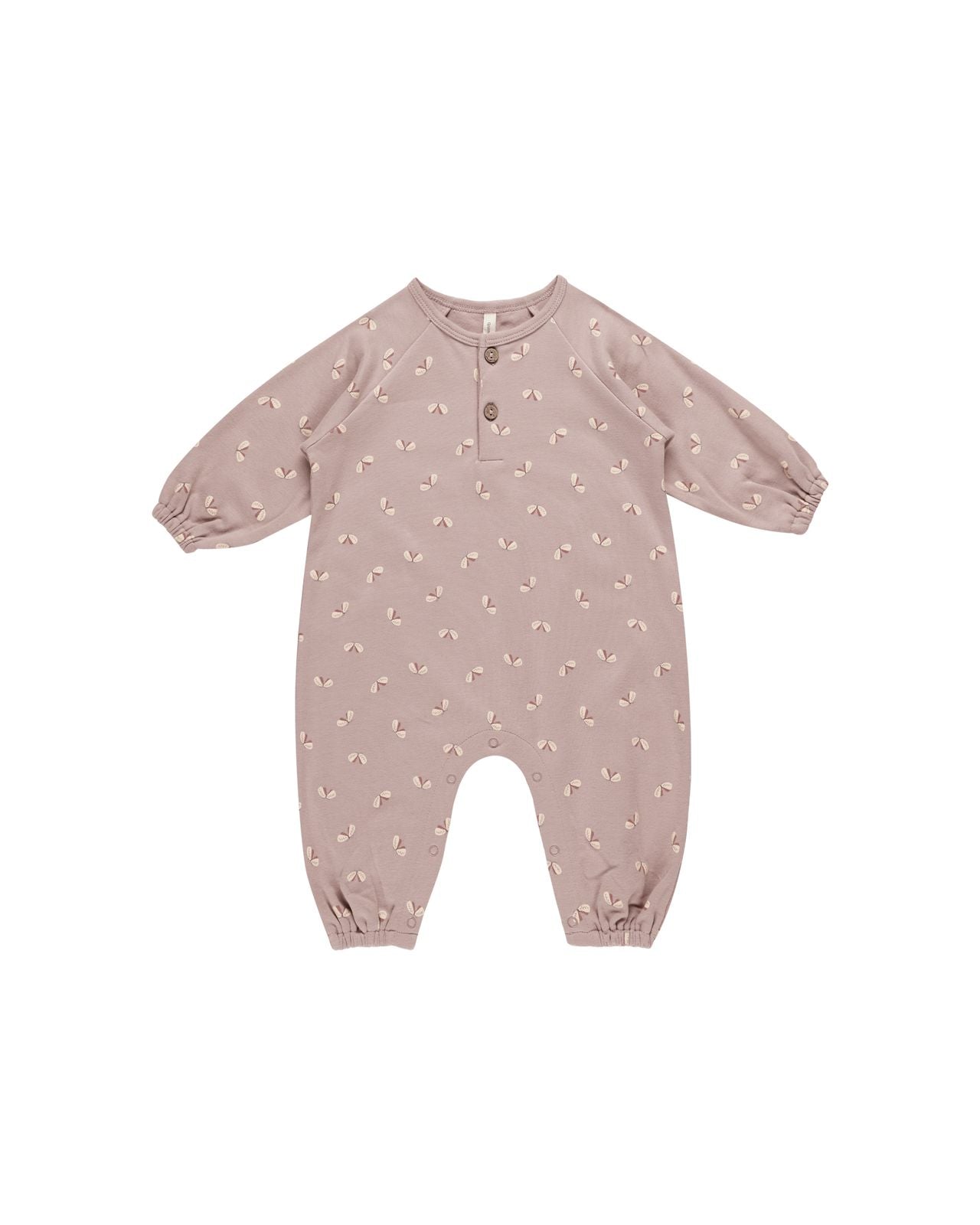 Quincy Mae Henley Bubble Jumpsuit Butterflies