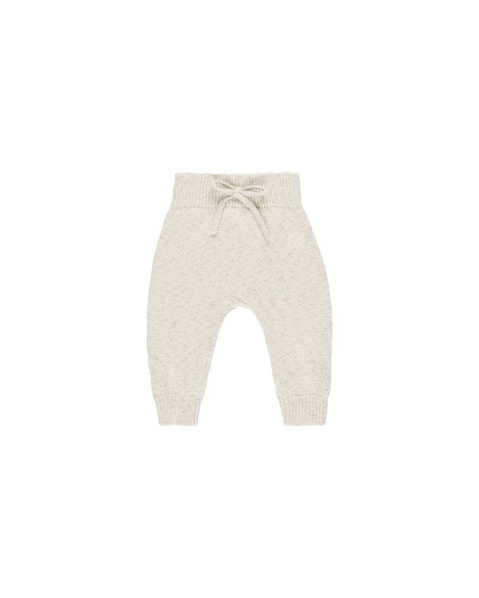 Quincy Mae Knit Pant Speckled Natural