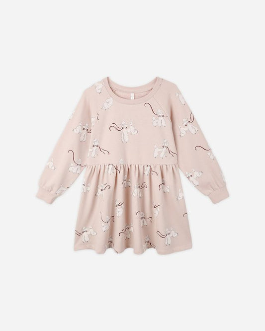 Rylee + Cru Raglan Dress Poodles