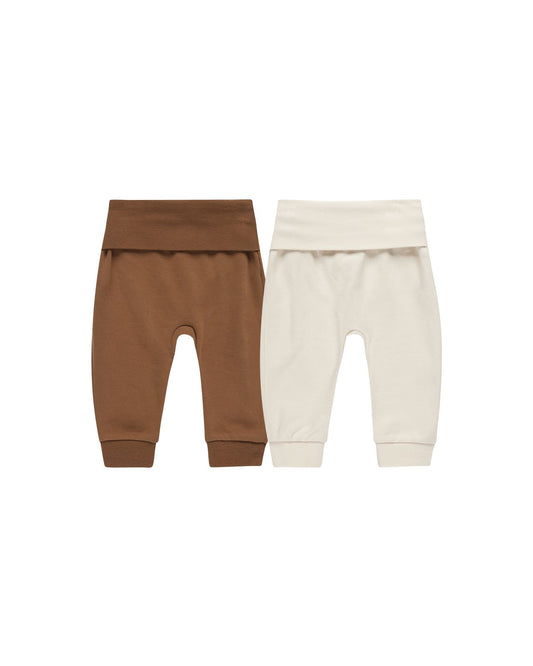 Quincy Mae Baby Pant Set Cinnamon, Natural