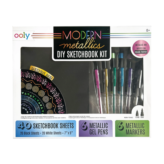 OOLY - Modern Metallics: D.I.Y. Sketchbook Kit (13 PC Set)