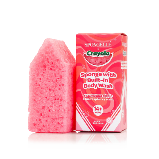 Spongellé  - Razzmatazz Ripple Body Buffer | Crayola x Spongellé | Crayon