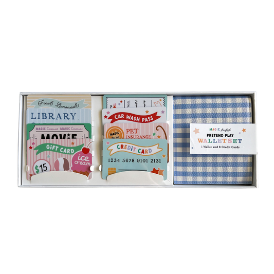 MagicPlaybook - Pretend Play Wallet + Credit Card Set