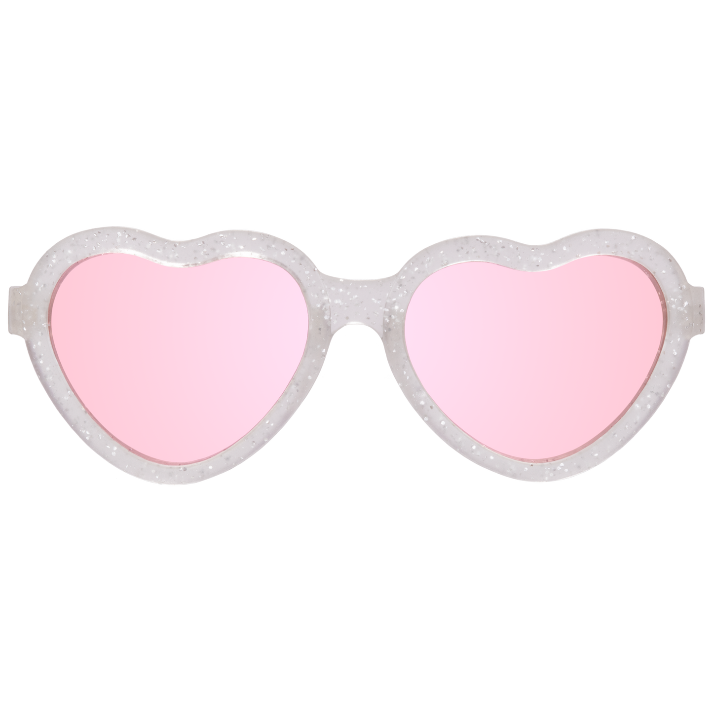 Babiators - Silver Shimmer Hearts with Pink Mirrored Lens: Ages 0-2