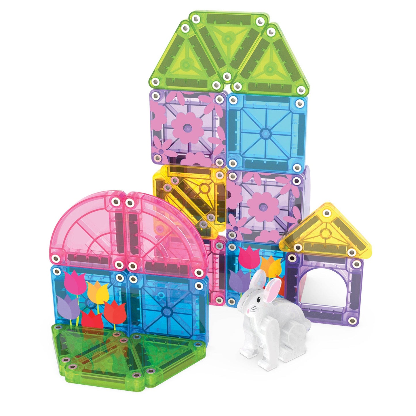 Magna-Tiles - MicroMAGS Spring Garden 24 Piece Travel Set