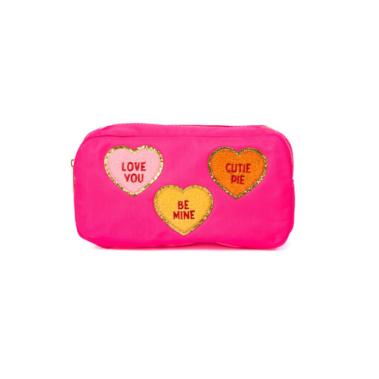 Malibu Sugar - Pouch w/ Valentine's Day Conversation Hearts - Medium
