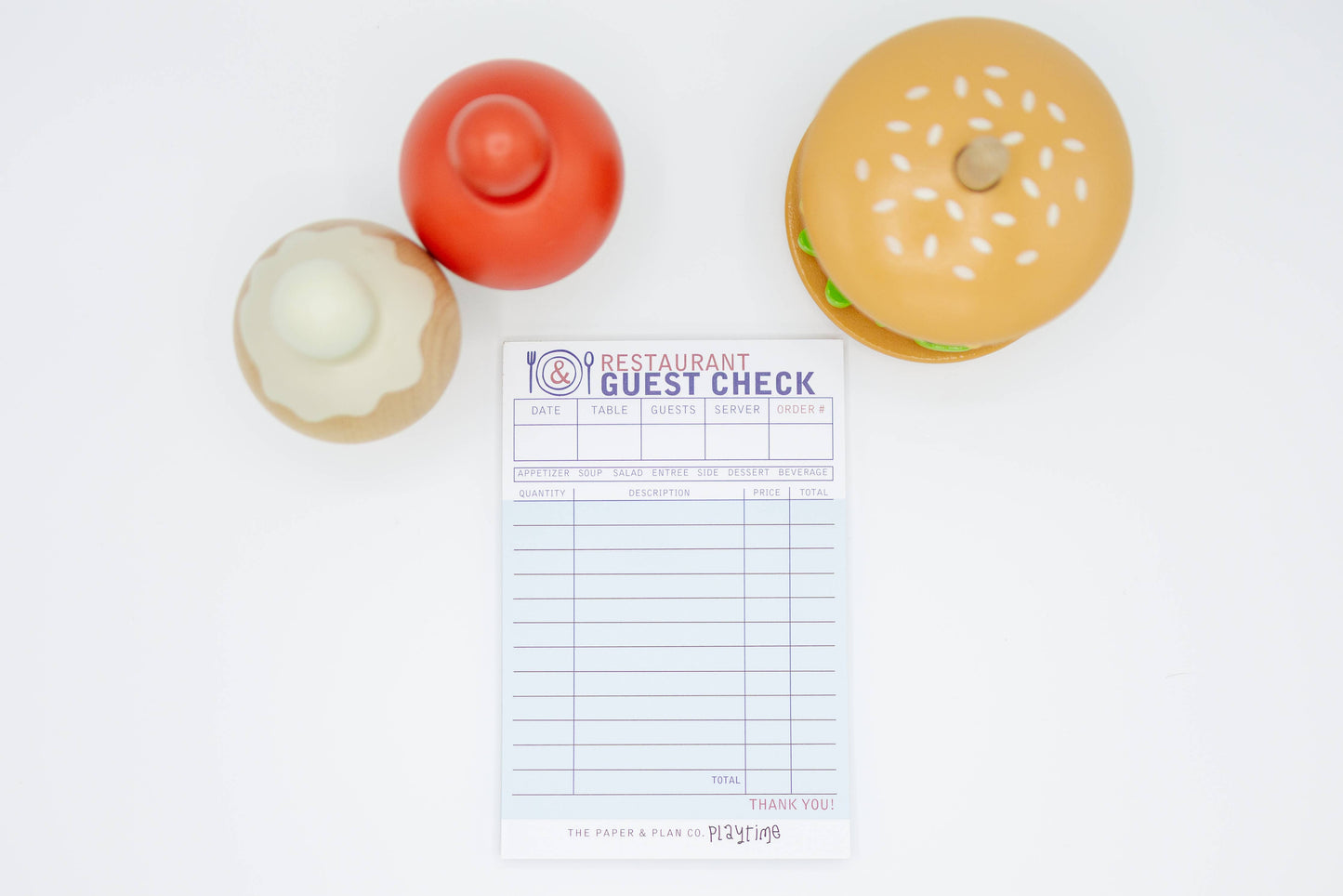 The Paper and Plan Co. - Kids Playtime Pad®  Restaurant Guest Check