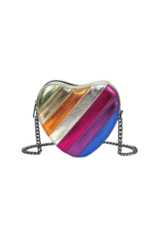 Lola and the Boys Rainbow Heart Purse