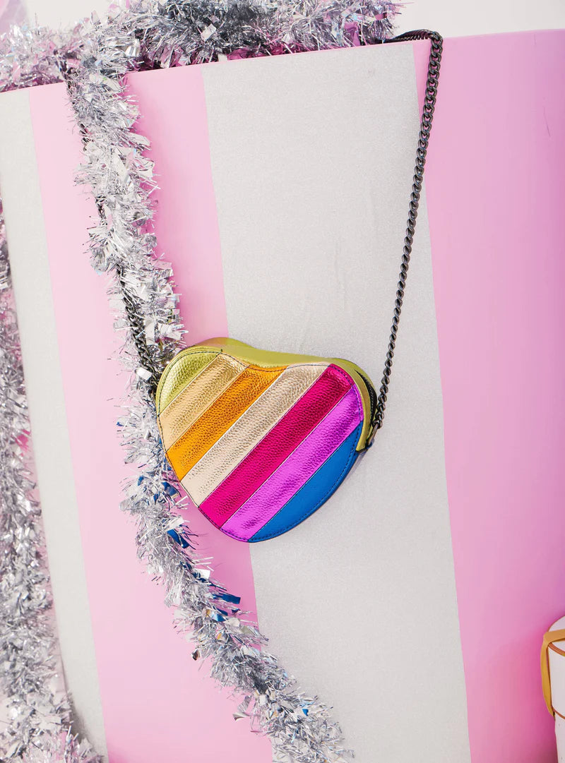 Lola and the Boys Rainbow Heart Purse