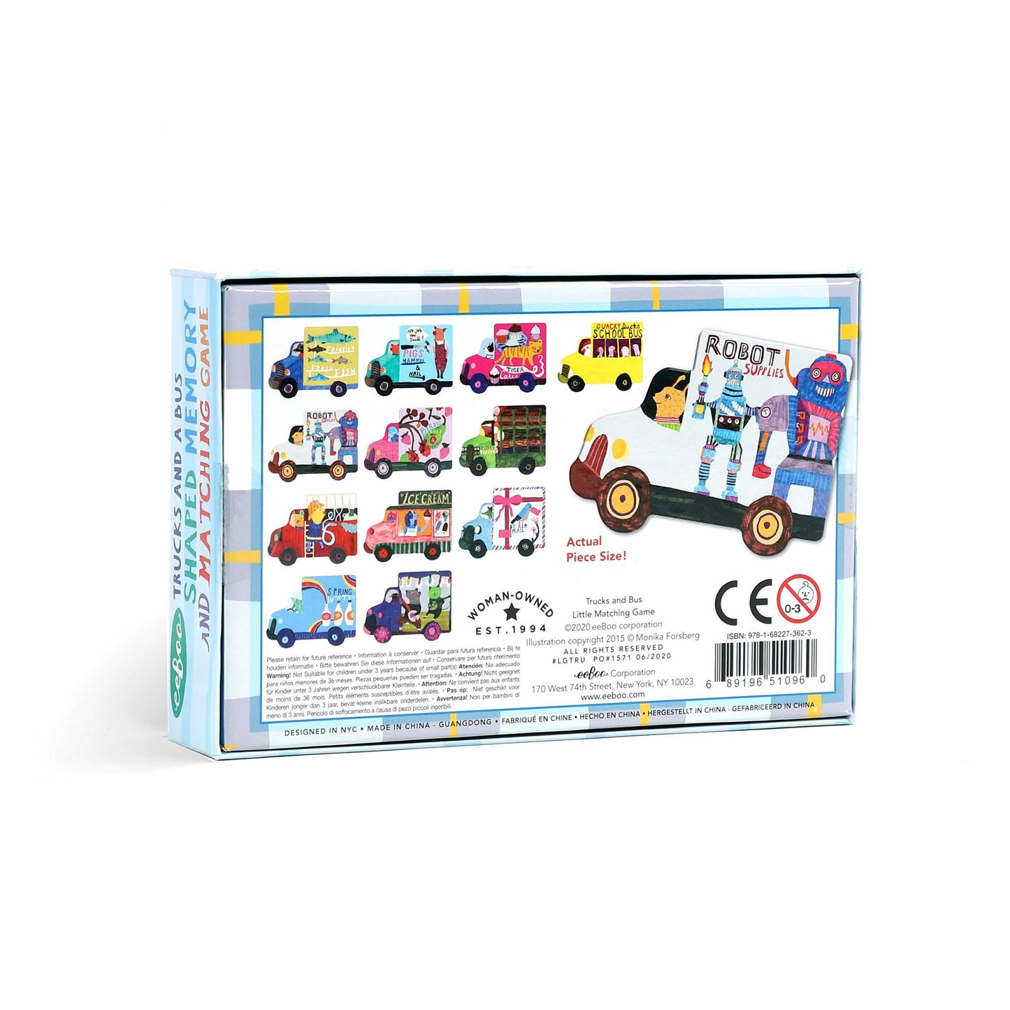 eeBoo - Trucks and a Bus Little Matching Game